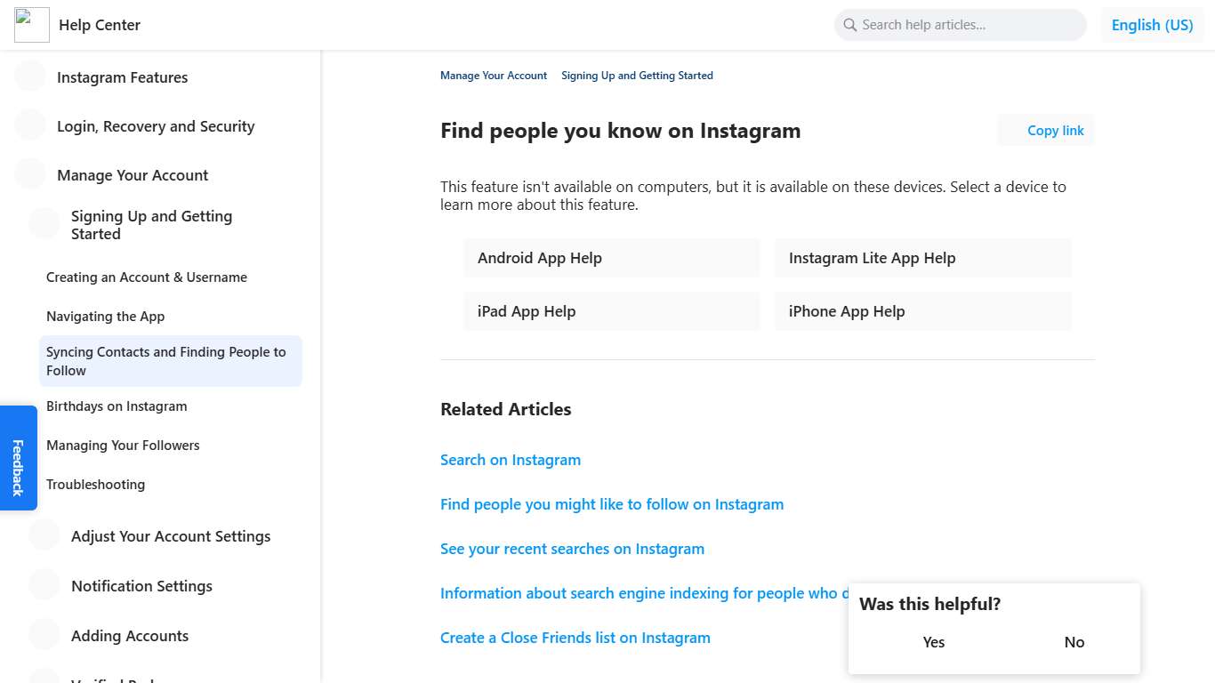 Find people you know on Instagram Instagram Help Center